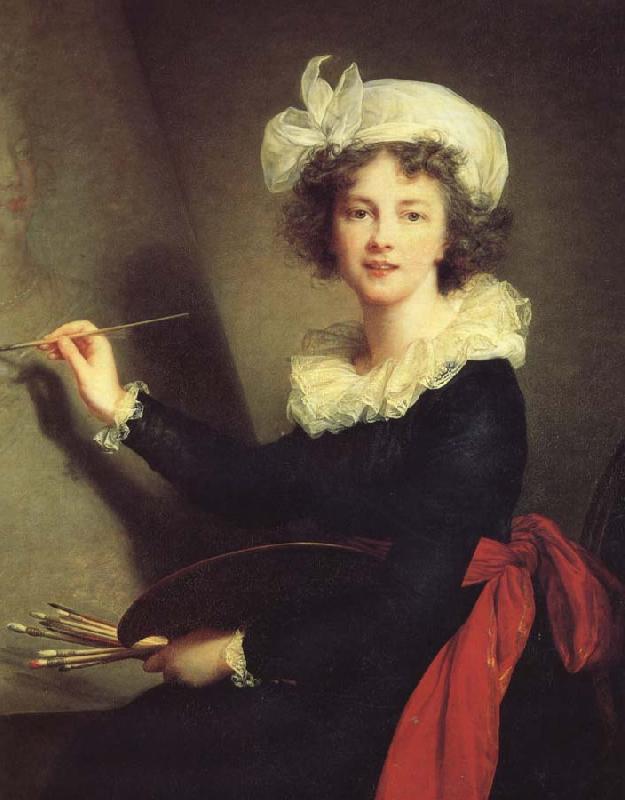 Charles Lebrun Weinie Mrs. Lebrun self-portrait oil painting image